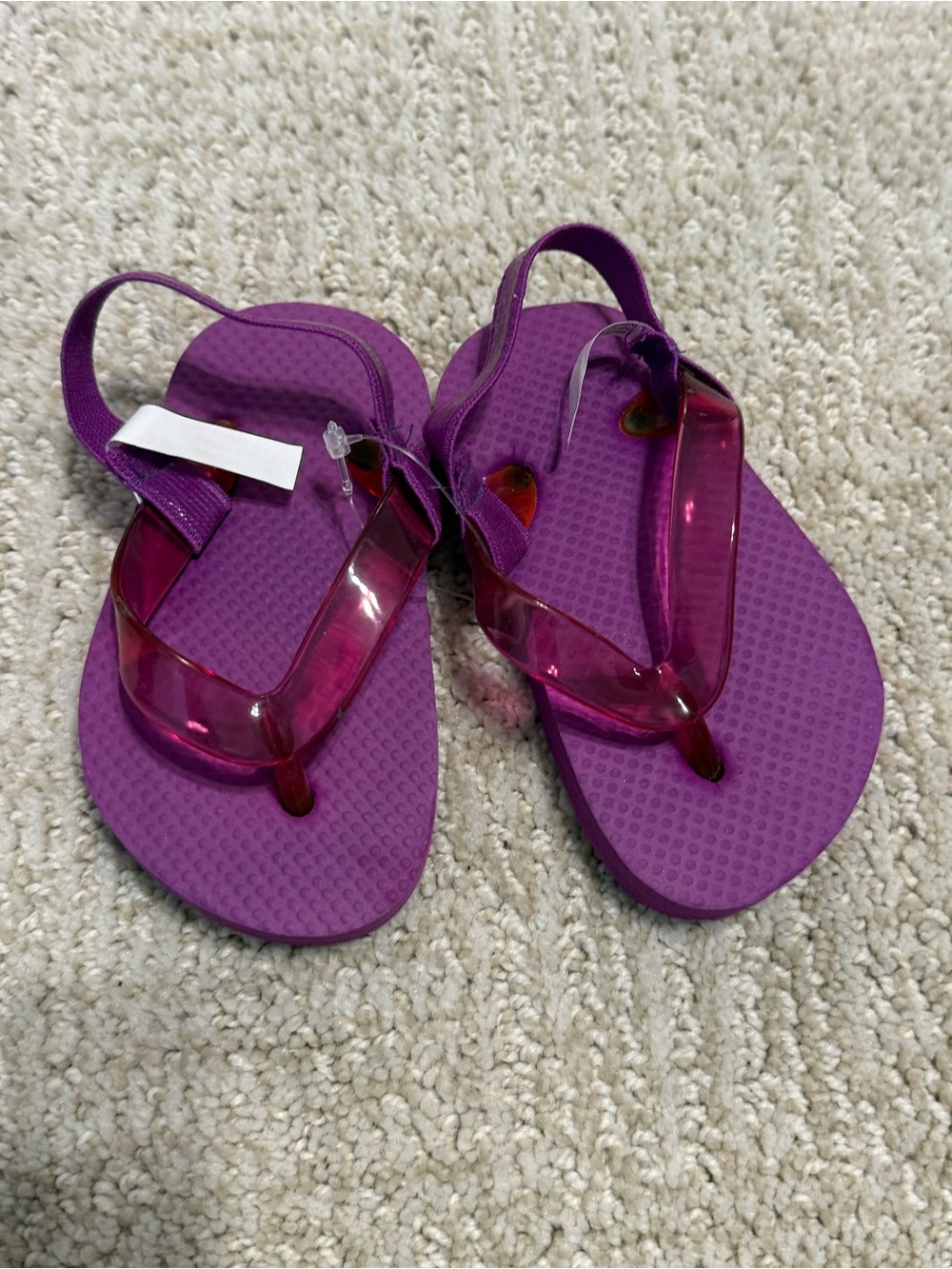 NWT Kids Purple Jelly Backstrap Sandals (4-5)